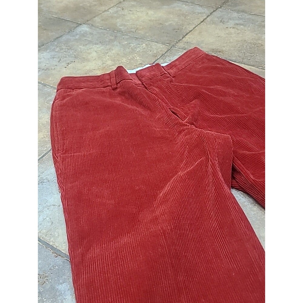 Tommy Hilfiger Pants Mens 34x26 Red Corduroy Classic Straight Casual Cropped
